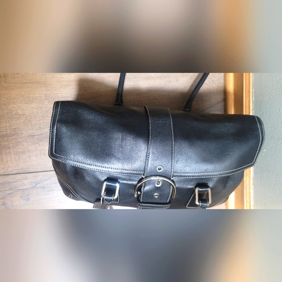 Coach Vintage Leather Hampton Soho Handbag Black . - Picture 7 of 11